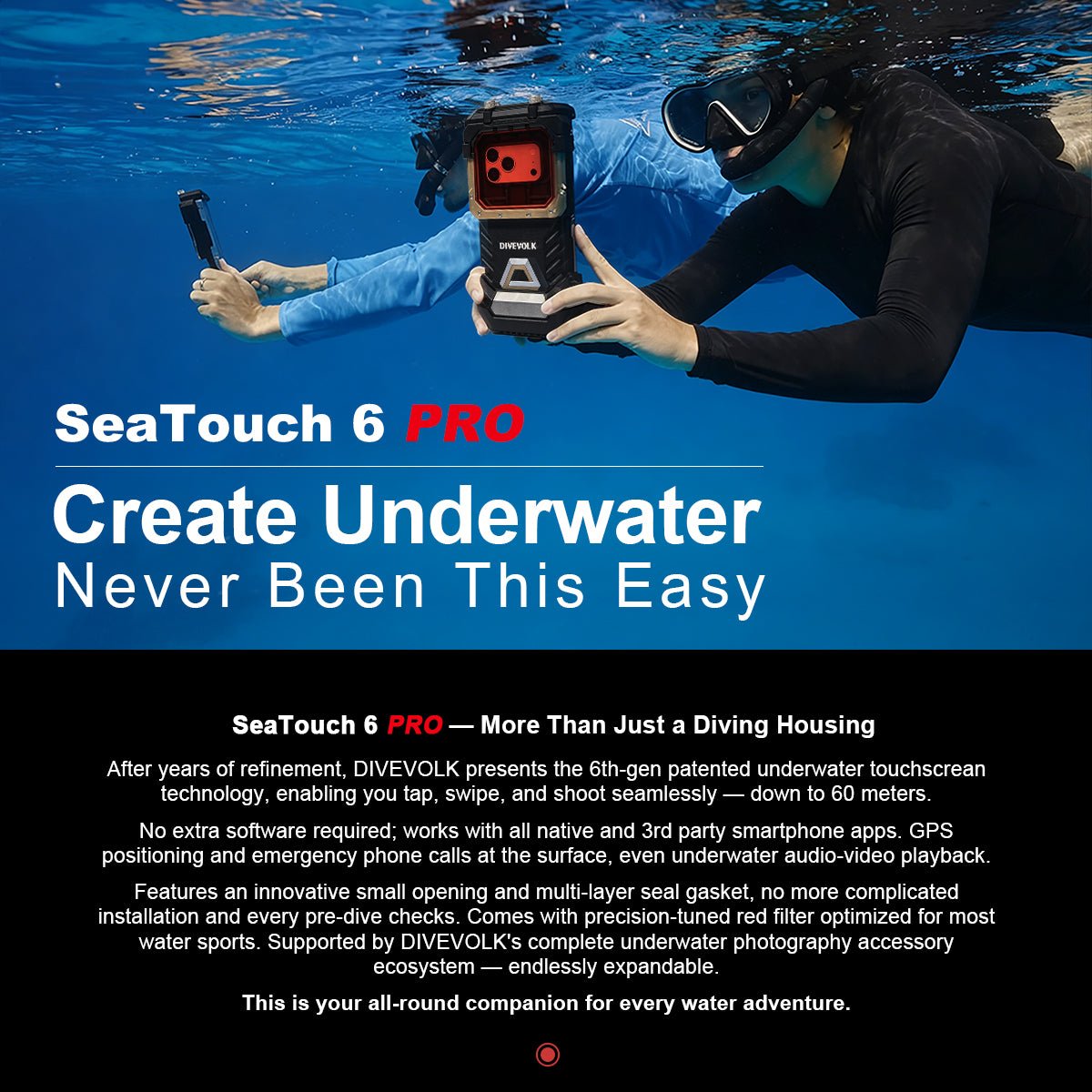Divevolk SeaTouch 6 Pro Underwater Smartphone Housing