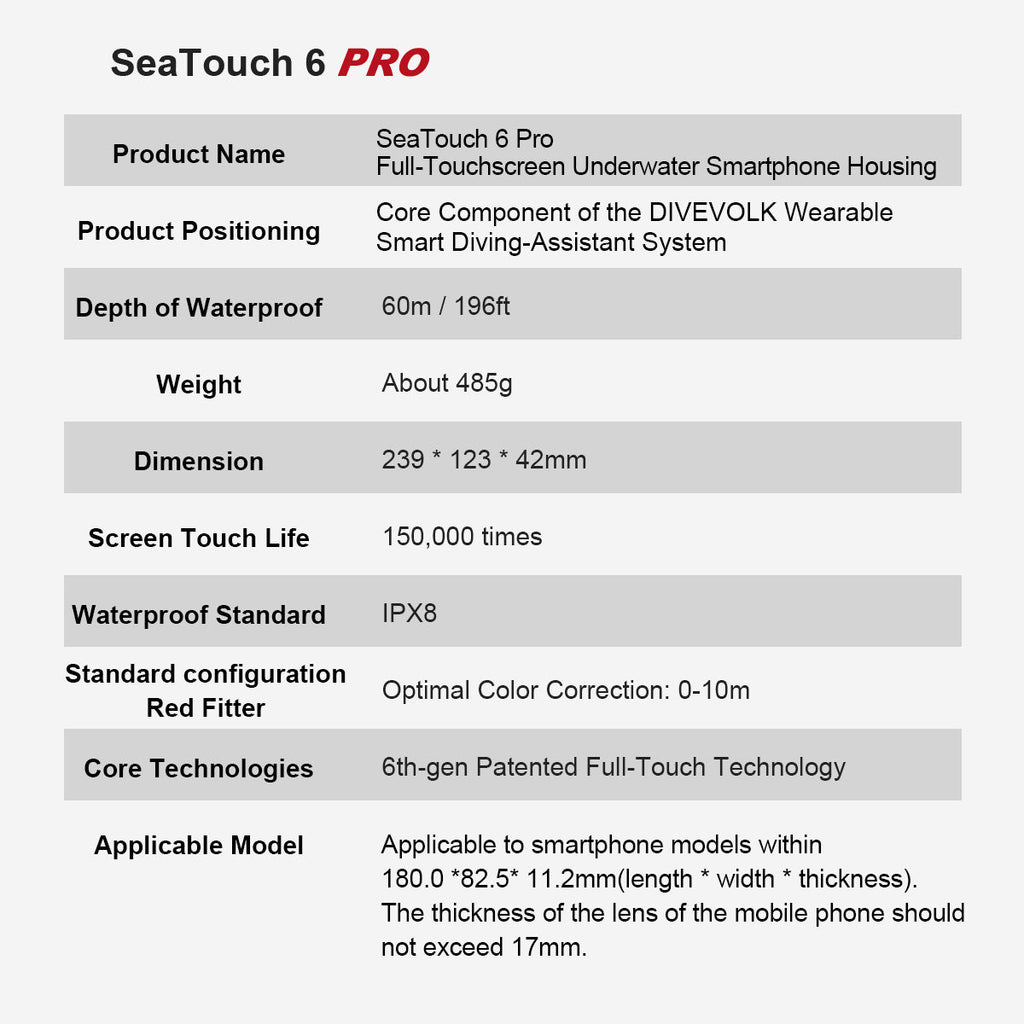 Divevolk SeaTouch 6 Pro Underwater Smartphone Housing