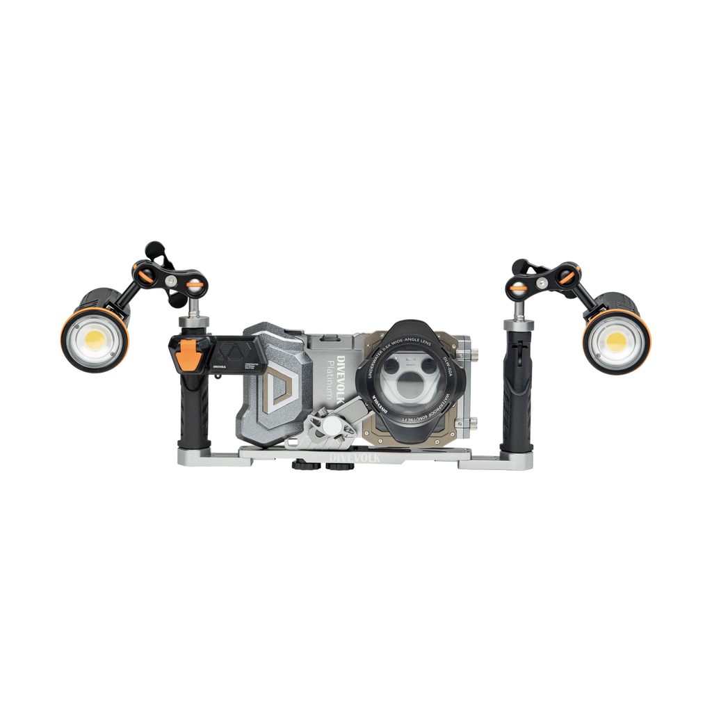 Divevolk SeaTouch 4 Max Platinum 2x 12000 Lumen SL120 Deep Dive Kit