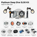 Divevolk SeaTouch 4 Max Platinum 2x 5600 Lumen SL50 Deep Dive Kit