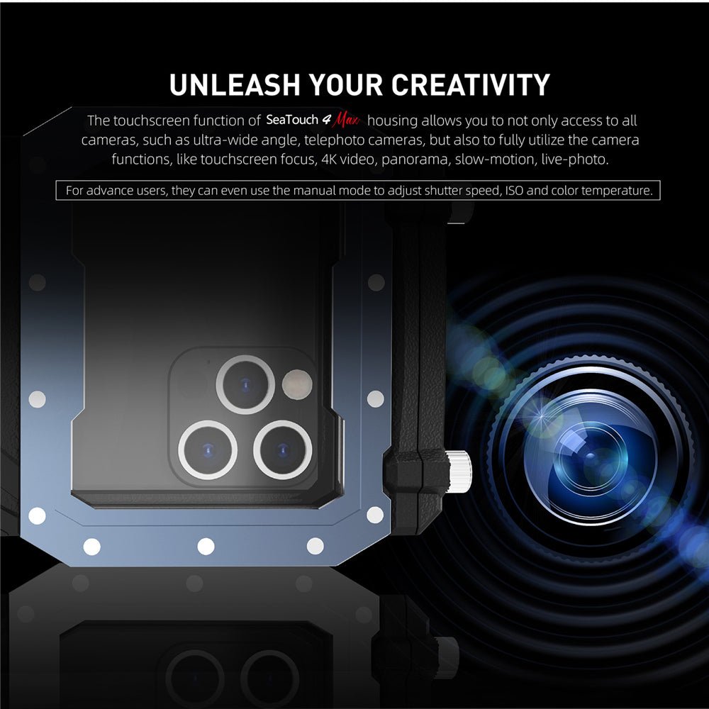 Divevolk SeaTouch 4 Max Plus Black Underwater Touchscreen Housing