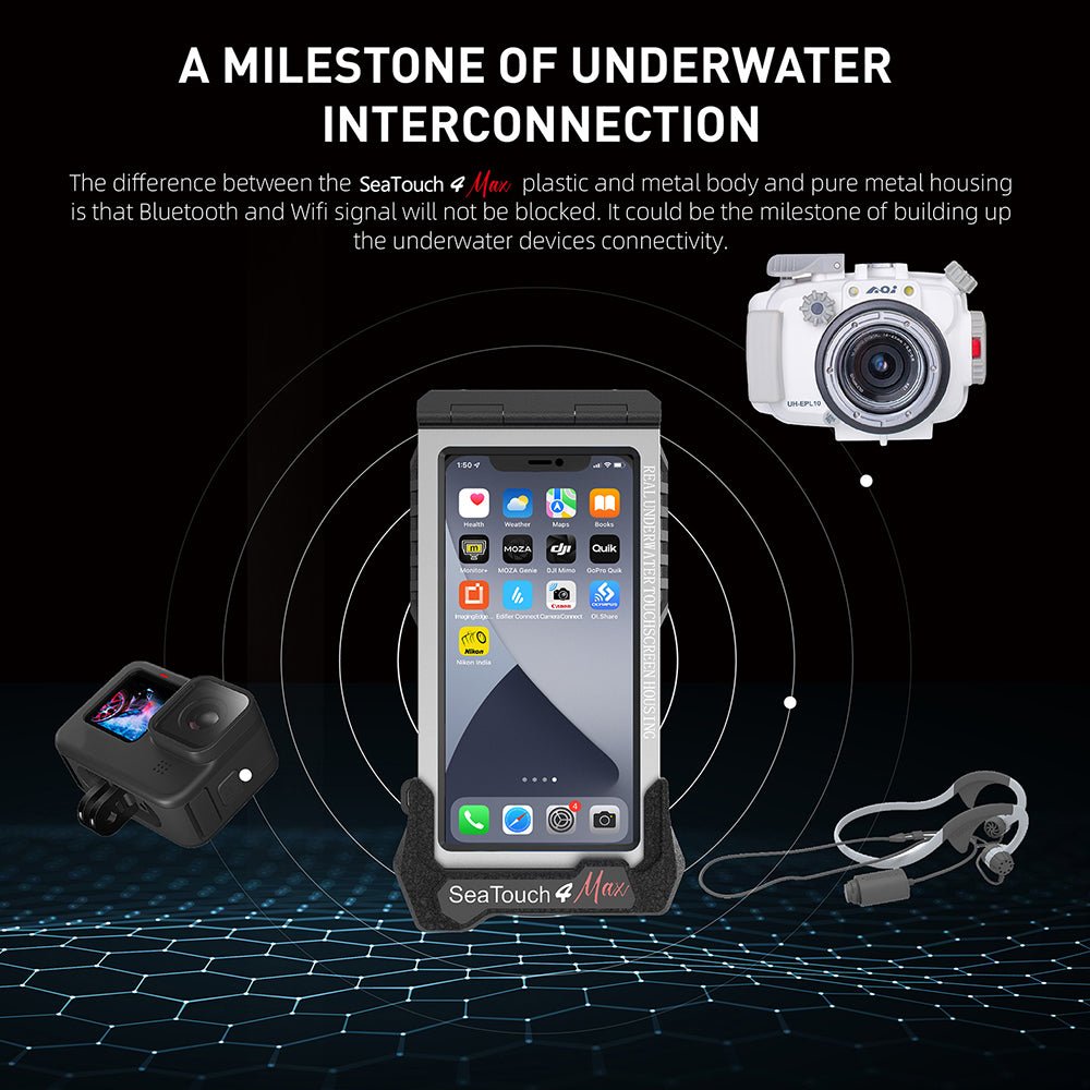 Divevolk SeaTouch 4 Max Plus Black Underwater Touchscreen Housing