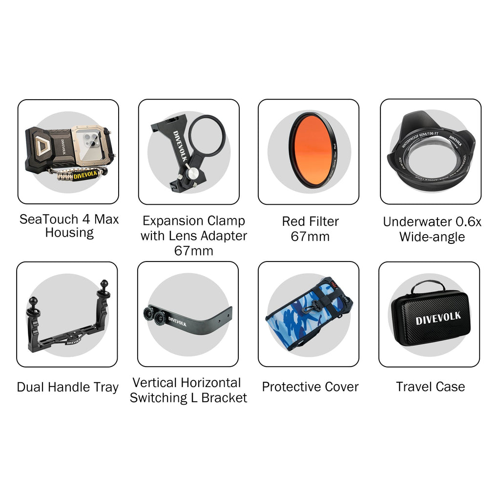 Divevolk SeaTouch 4 Max Plus Portrait View Kit