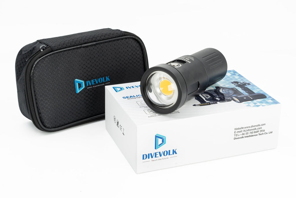 The SeaLight SL50 5000 Lumen Video Light comes with a protective case for travel adventures