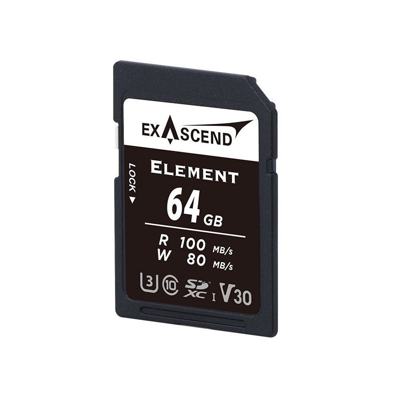 EXASCEND ELEMENT 64GB SDXC UHS - I V30 W80MB/S