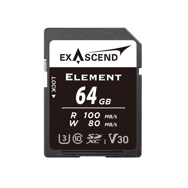 EXASCEND ELEMENT 64GB SDXC UHS - I V30 W80MB/S