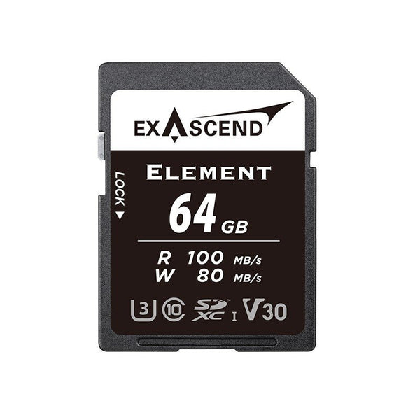 EXASCEND ELEMENT 64GB SDXC UHS - I V30 W80MB/S