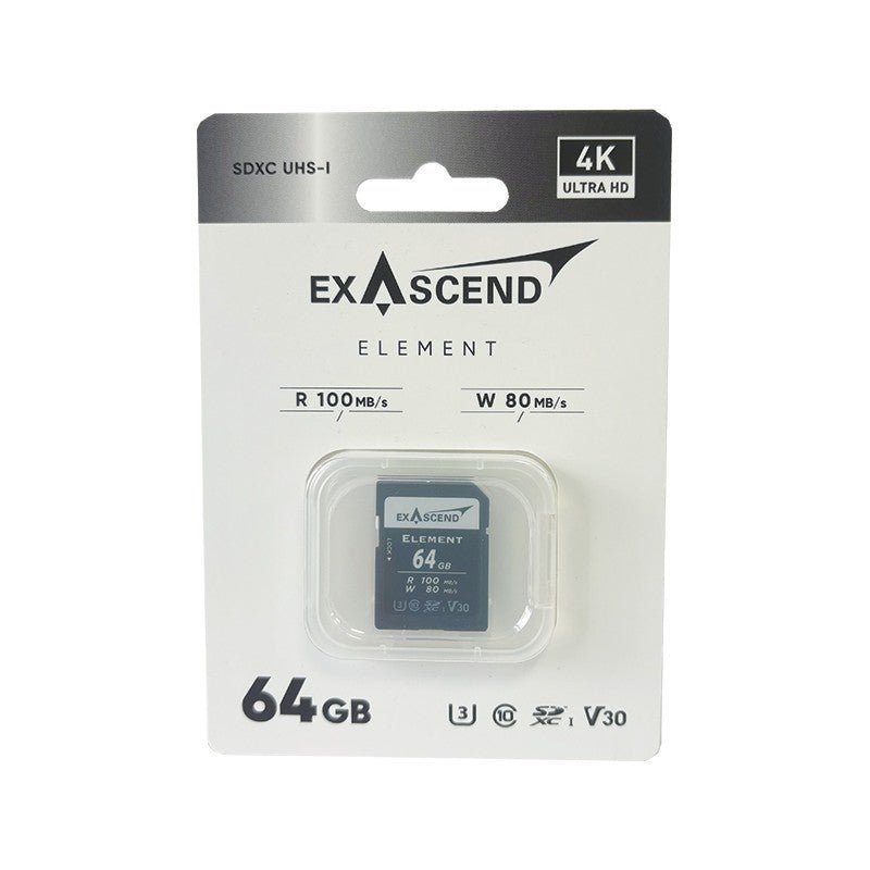 EXASCEND ELEMENT 64GB SDXC UHS - I V30 W80MB/S