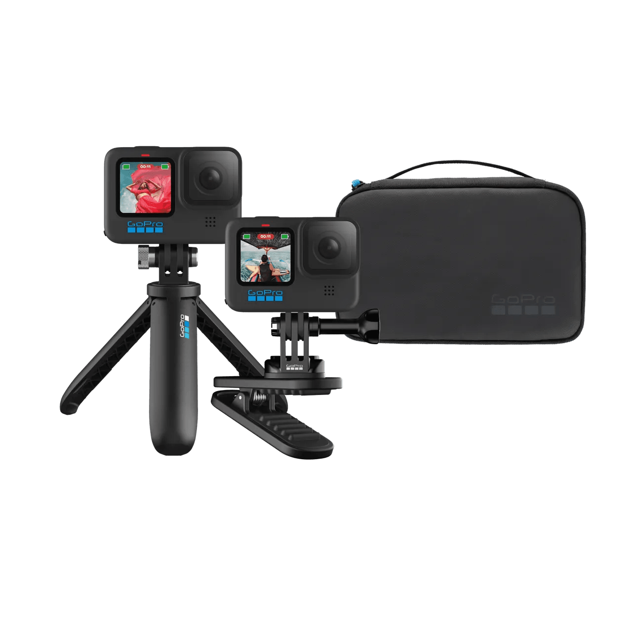 GoPro Travel Kit | Shorty + Magnetic Swivel Clip + Camera Case