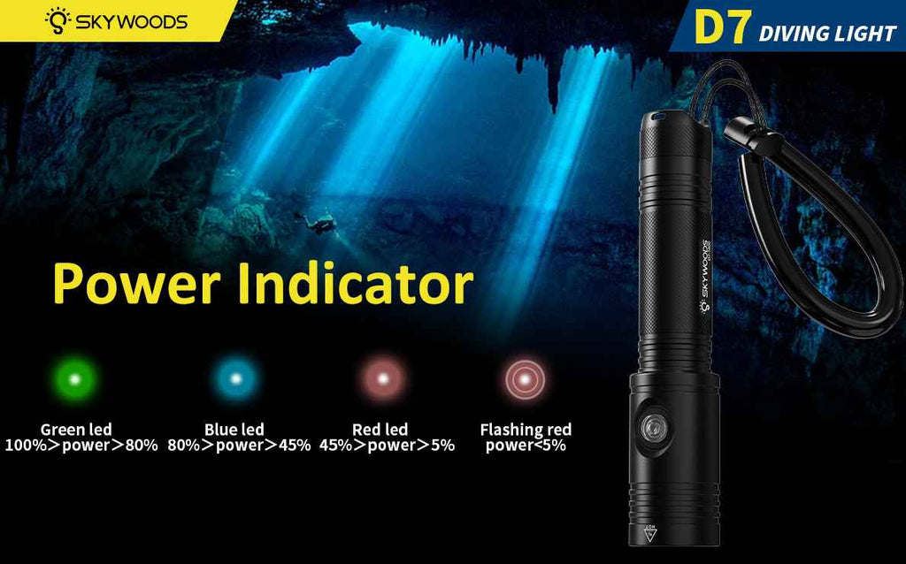 Skywoods D7 1600 Lumen Diving Torch