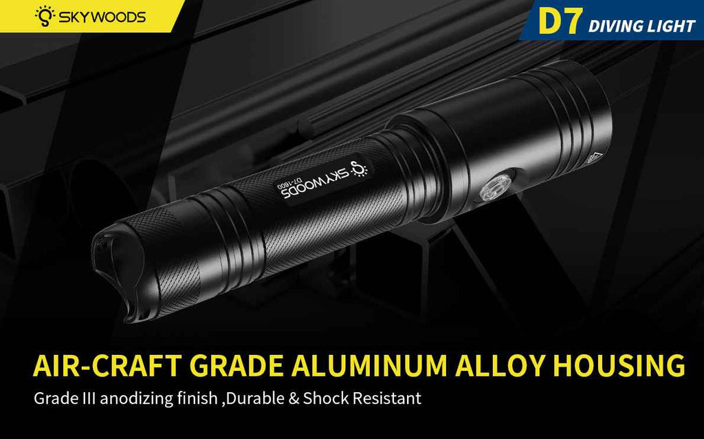 Skywoods D7 1600 Lumen Diving Torch