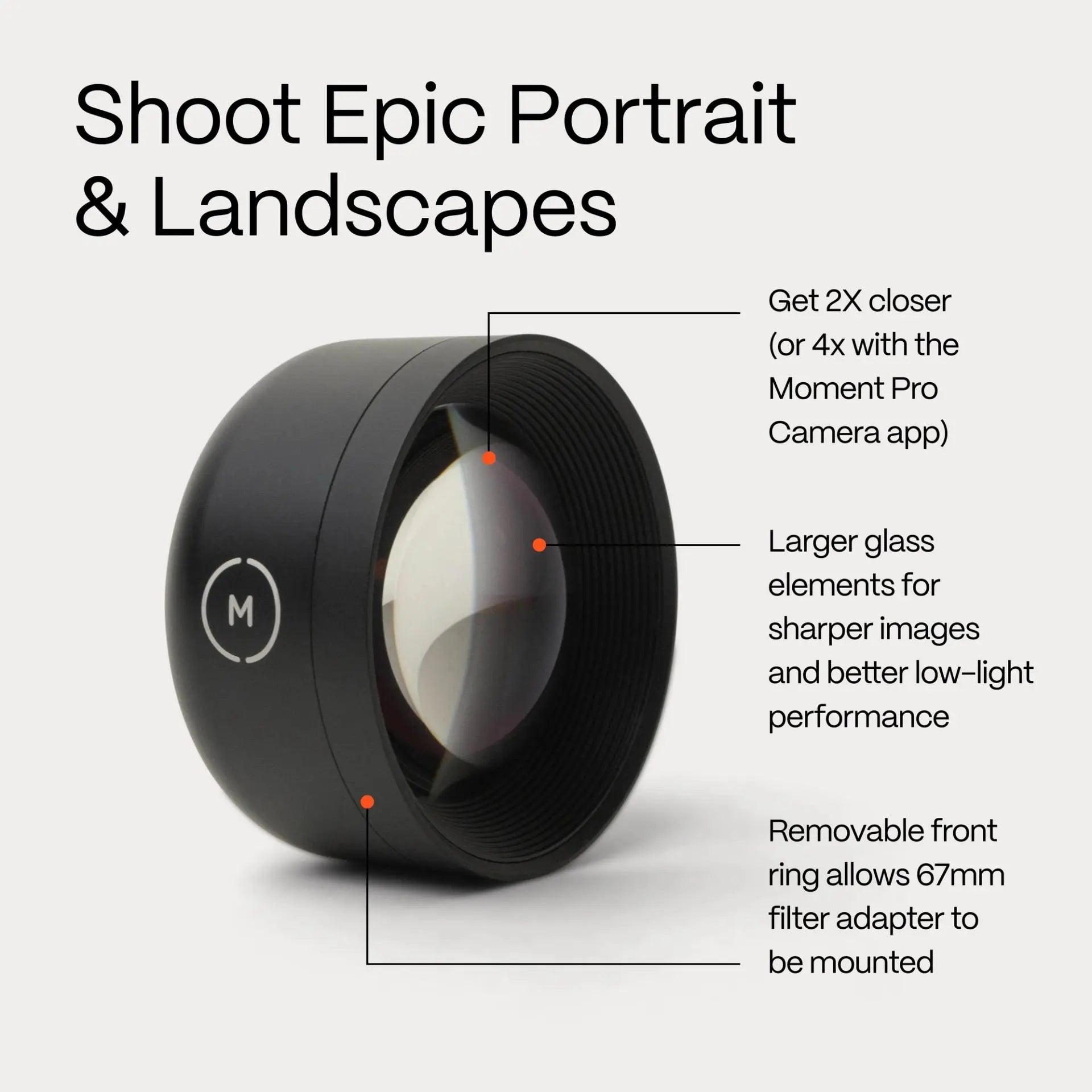 Moment Tele 58mm Mobile Lens | T - Series
