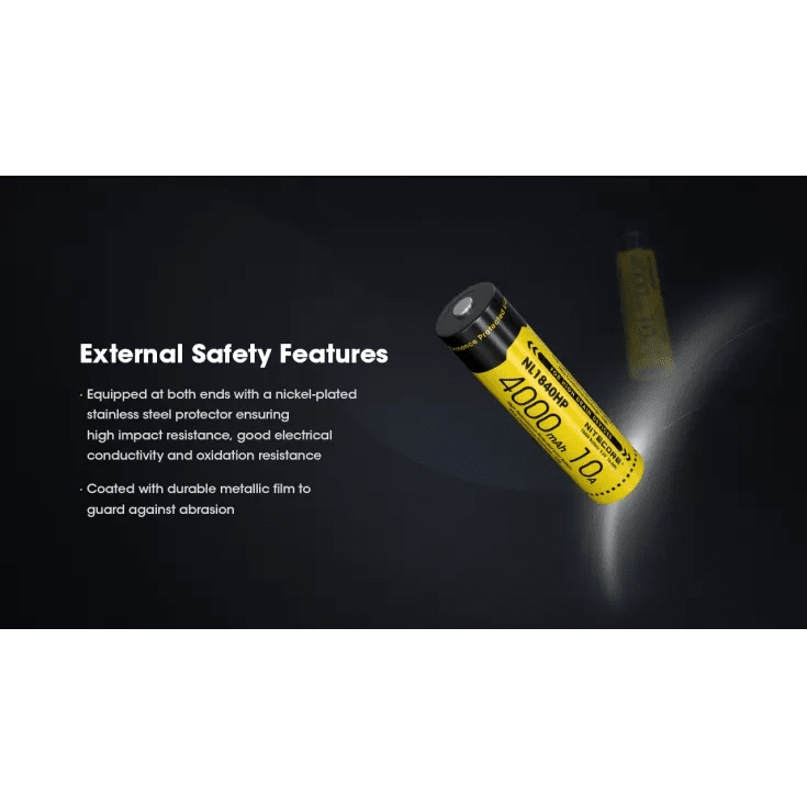 Nitecore 18650 Li-ion High Performance Battery for Q1-Series Strobes NL1840HP