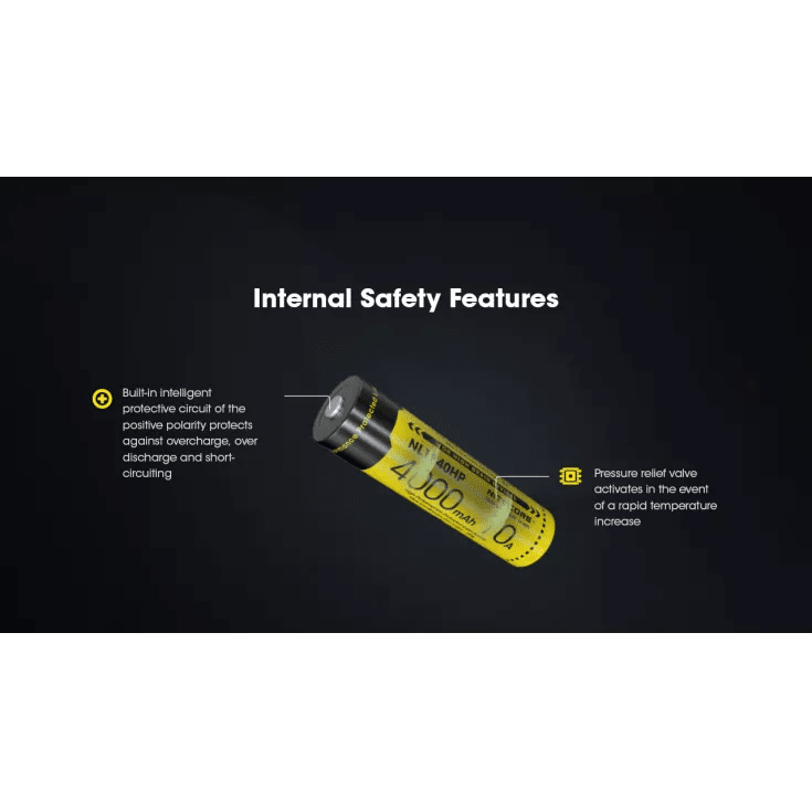 Nitecore 18650 Li-ion High Performance Battery for Q1-Series Strobes NL1840HP