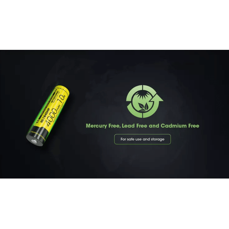Nitecore 18650 Li-ion High Performance Battery for Q1-Series Strobes NL1840HP