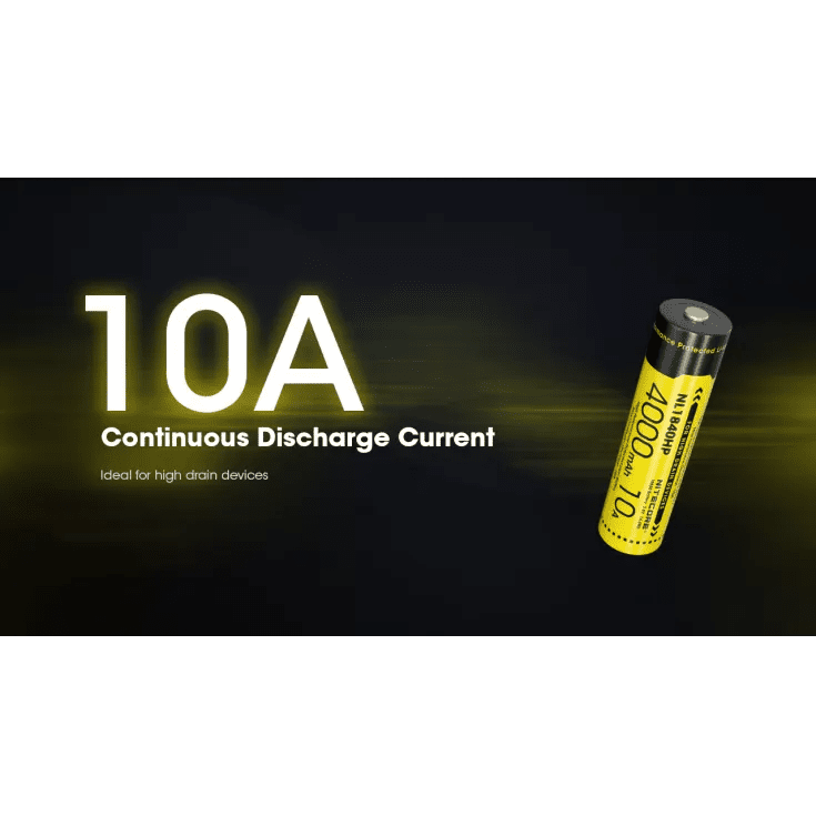Nitecore 18650 Li-ion High Performance Battery for Q1-Series Strobes NL1840HP