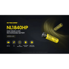 Nitecore 18650 Li-ion High Performance Battery for Q1-Series Strobes NL1840HP