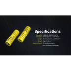 Nitecore 21700 Li-ion High Performance Battery 6000mAH for AOI P1-Series Strobes NL2160HP