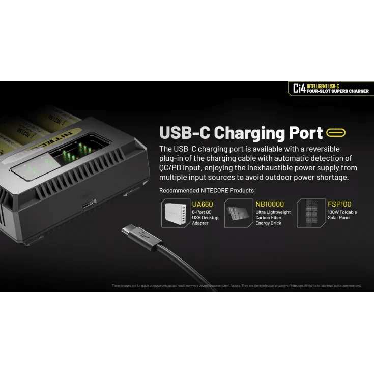 Nitecore Ci4 4-Bay USB-C Charger