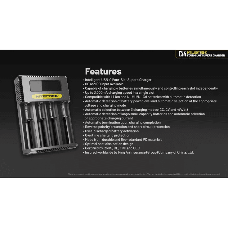 Nitecore Ci4 4-Bay USB-C Charger