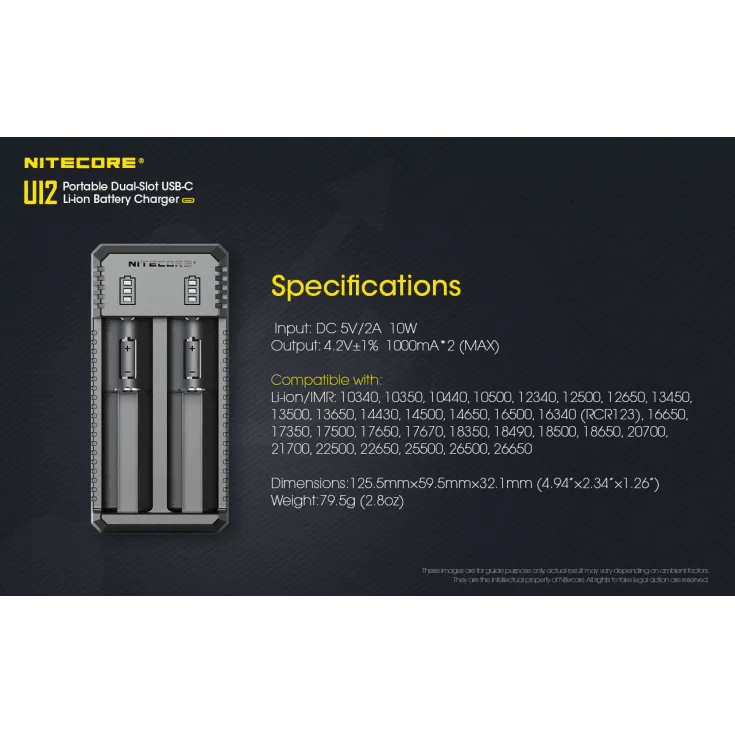 Nitecore Ui2 Double Bay USB-C Charger