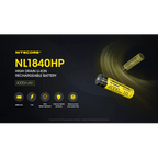 Nitecore 18650 Li-ion High Performance Battery for Q1-Series Strobes NL1840HP