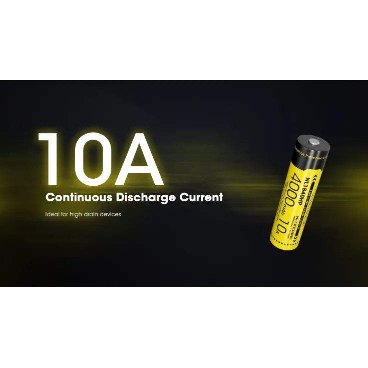 Nitecore 18650 Li-ion High Performance Battery for Q1-Series Strobes NL1840HP