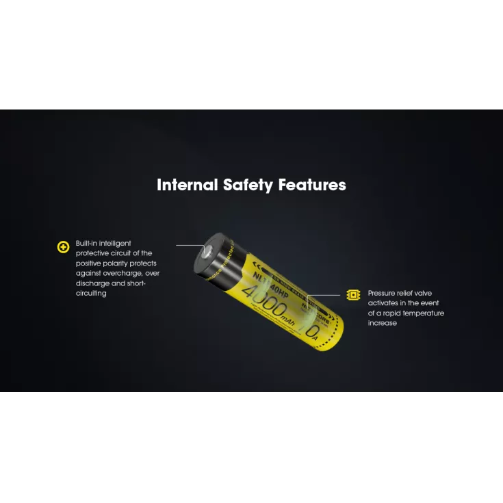 Nitecore 18650 Li-ion High Performance Battery for Q1-Series Strobes NL1840HP