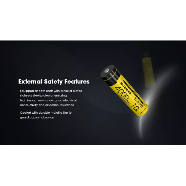 Nitecore 18650 Li-ion High Performance Battery for Q1-Series Strobes NL1840HP
