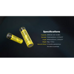 Nitecore 18650 Li-ion High Performance Battery for Q1-Series Strobes NL1840HP