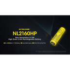 Nitecore 21700 Li-ion High Performance Battery 6000mAH for AOI P1-Series Strobes NL2160HP