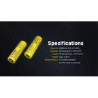 Nitecore 21700 Li-ion High Performance Battery 6000mAH for AOI P1-Series Strobes NL2160HP
