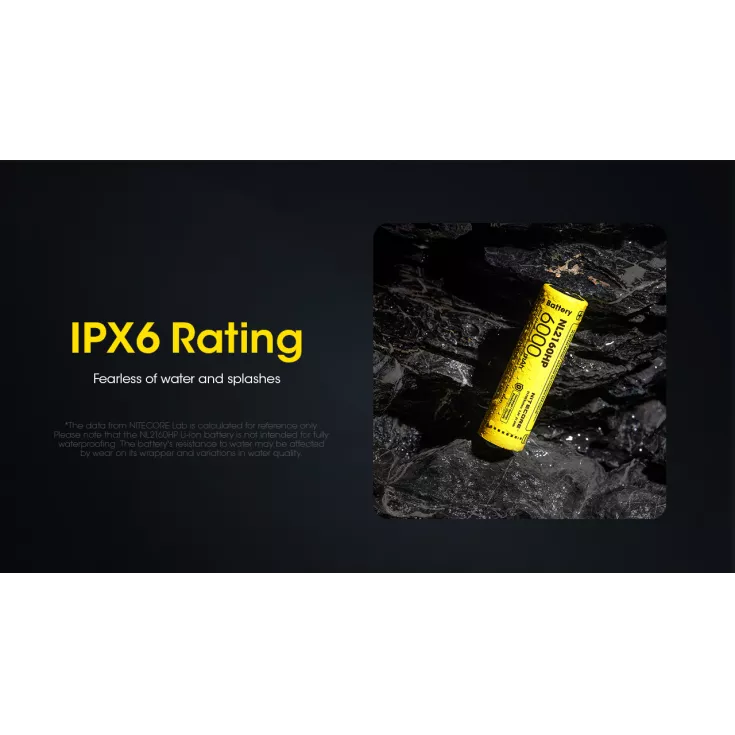 Nitecore 21700 Li-ion High Performance Battery 6000mAH for AOI P1-Series Strobes NL2160HP