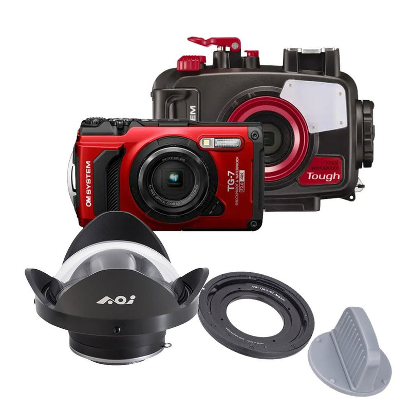 OM-System TG-7 Fisheye Lens Package with Quick Release