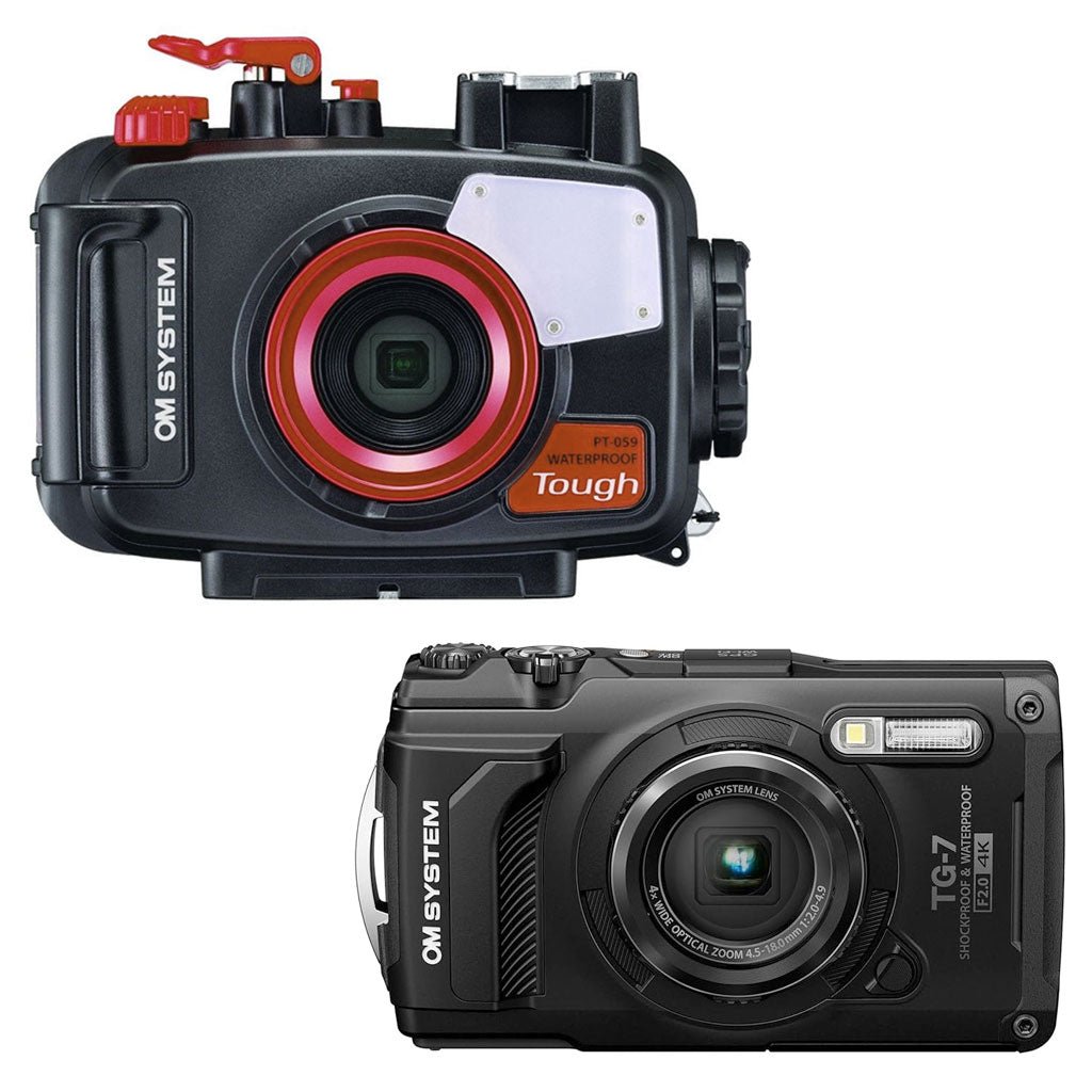 OM TG7 Waterproof Camera & Housing Package
