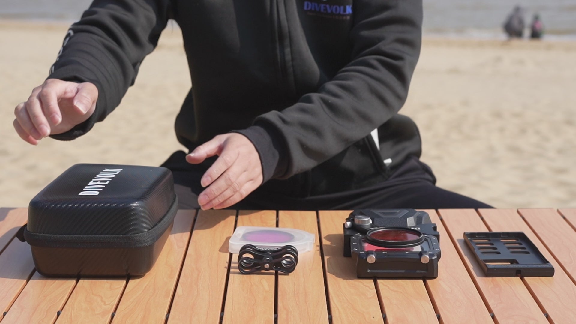 Load video: Divevolk EVA Travel &amp; Storage Case for Seatouch 4 Max Plus Underwater Housings