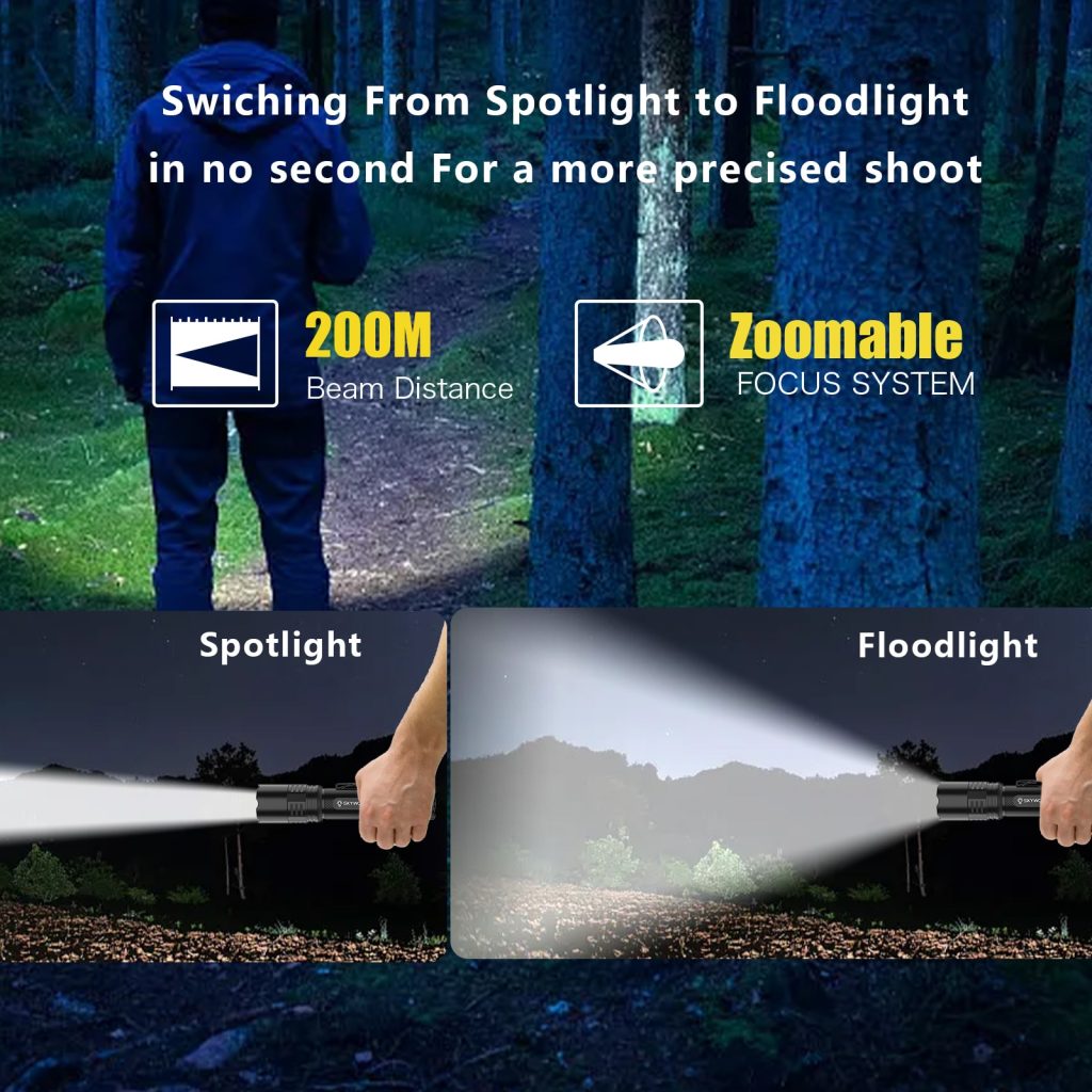 Skywoods 1800 Lumen Zoomable Torch Light TZL1800