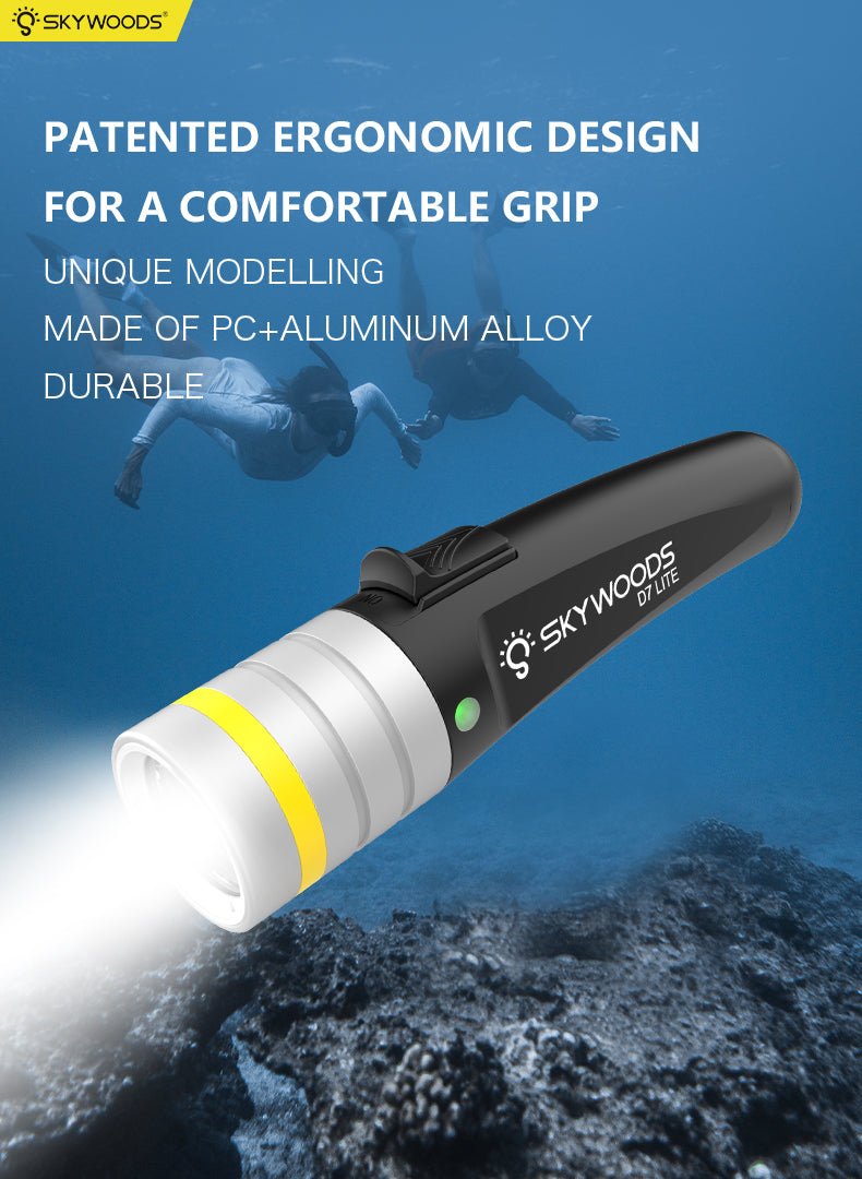 Skywoods 2000 Lumen Dive Torch D7 Lite