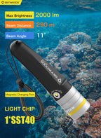 Skywoods 2000 Lumen Dive Torch D7 Lite