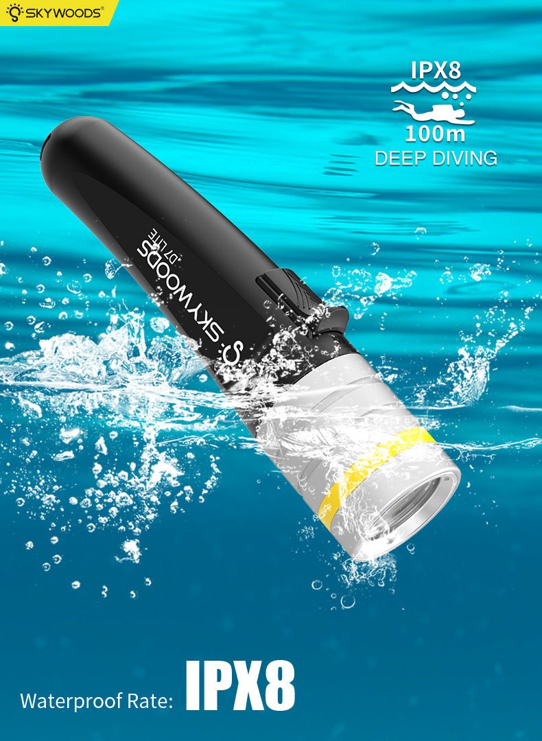 Skywoods 2000 Lumen Dive Torch D7 Lite
