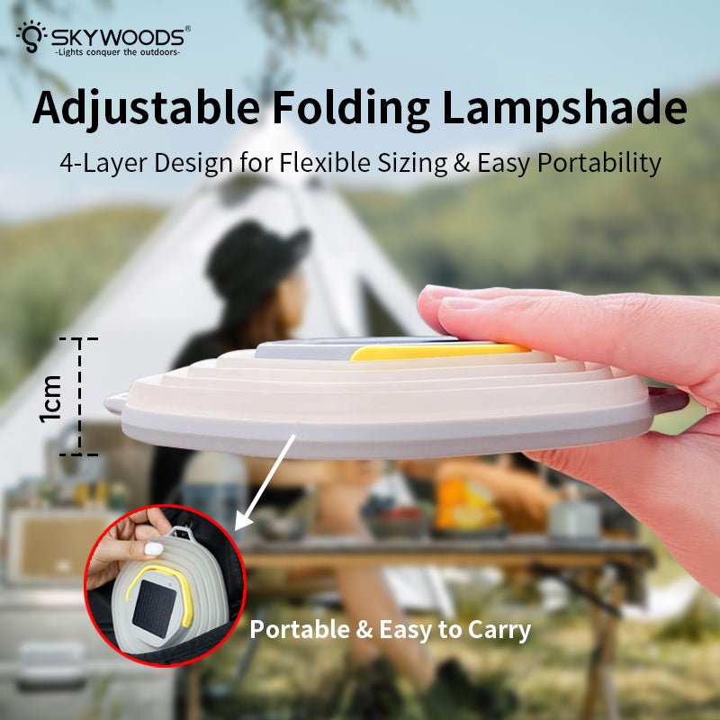 Skywoods 350 Lumen Foldable Solar Camping Lantern L51980