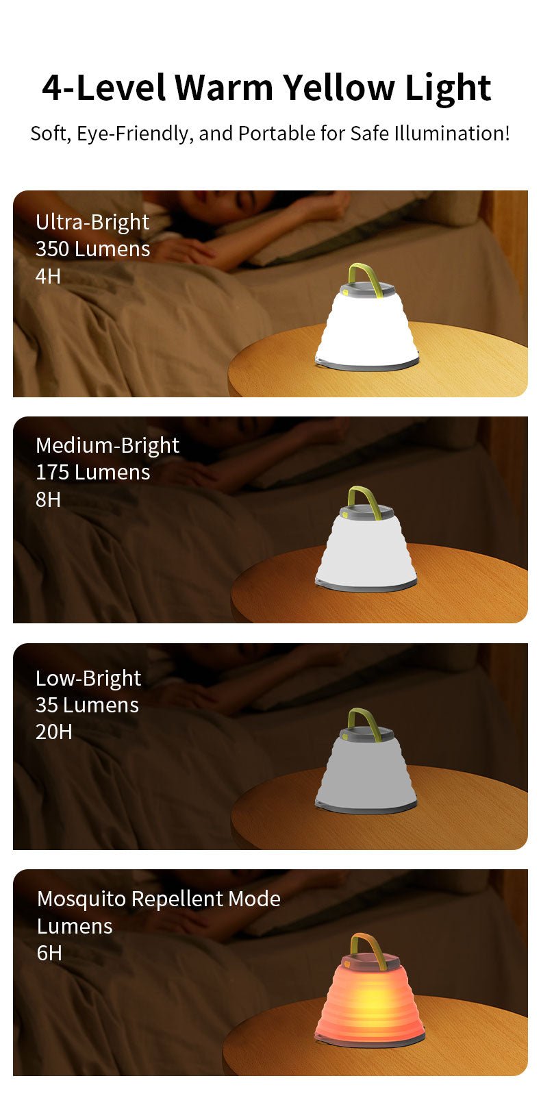 Skywoods 350 Lumen Foldable Solar Camping Lantern L51980