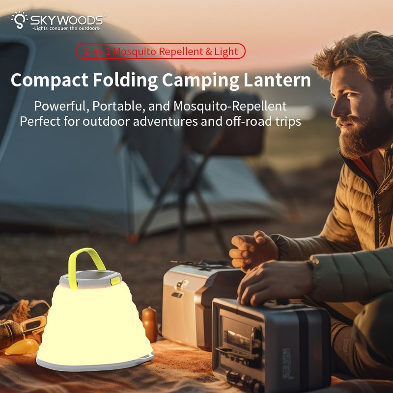 Skywoods 350 Lumen Foldable Solar Camping Lantern L51980