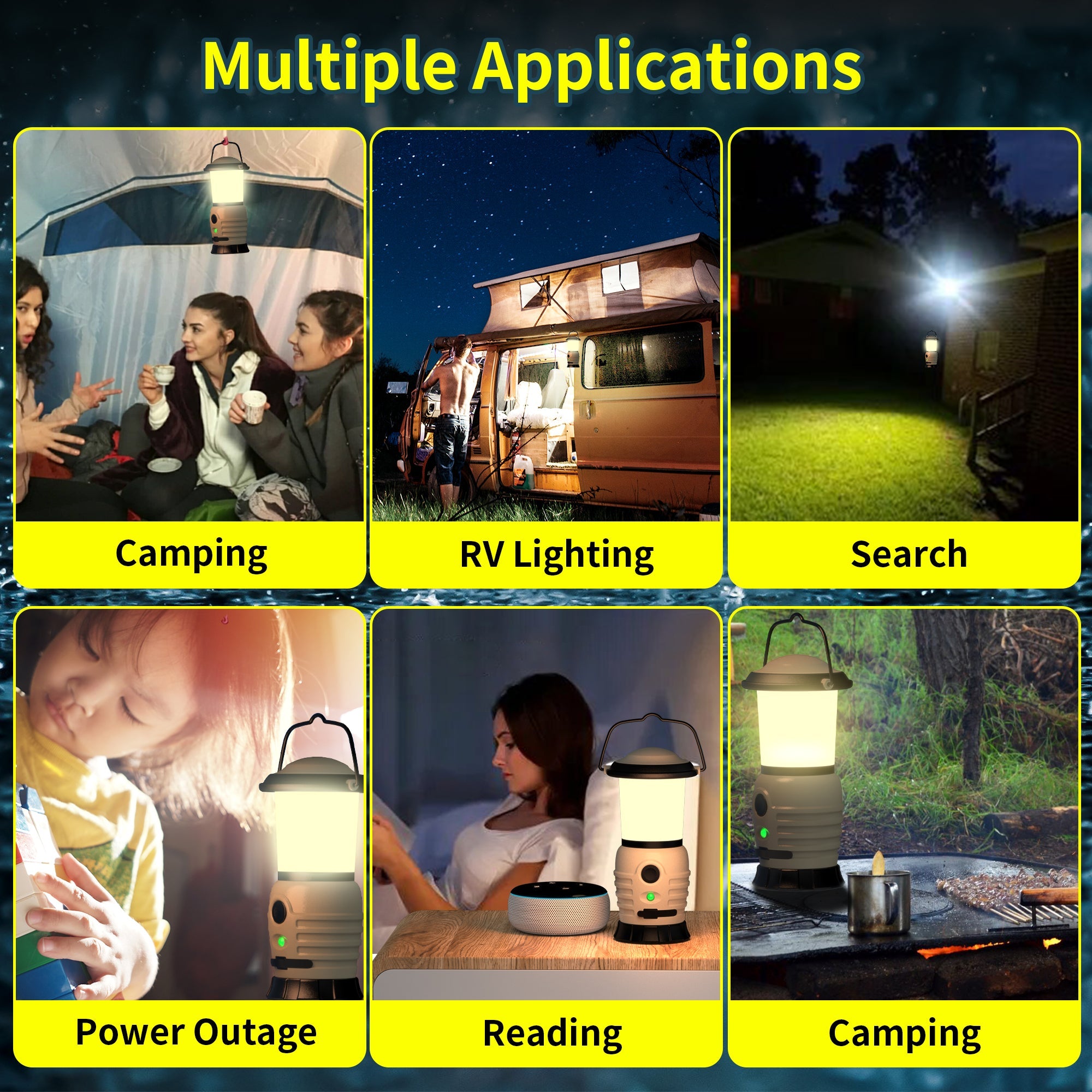 Skywoods 500 Lumen Rechargeable Camping Lantern L50270