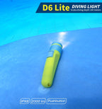 Skywoods D6 Lite 2000 Lumen Dive Torch | Travel Friendly SCUBA Light