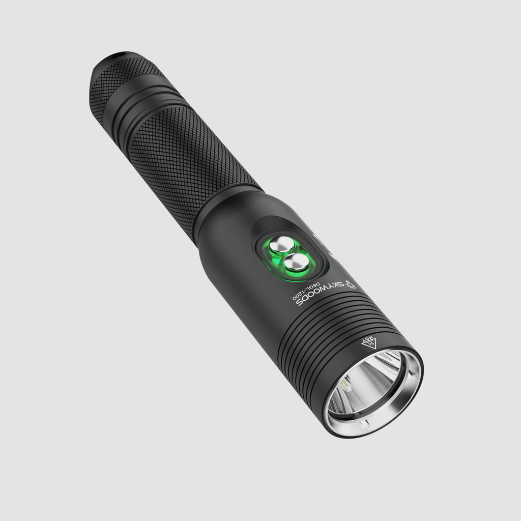 Skywoods D6GL 1200 Lumen Dive Torch with Laser | SCUBA Light