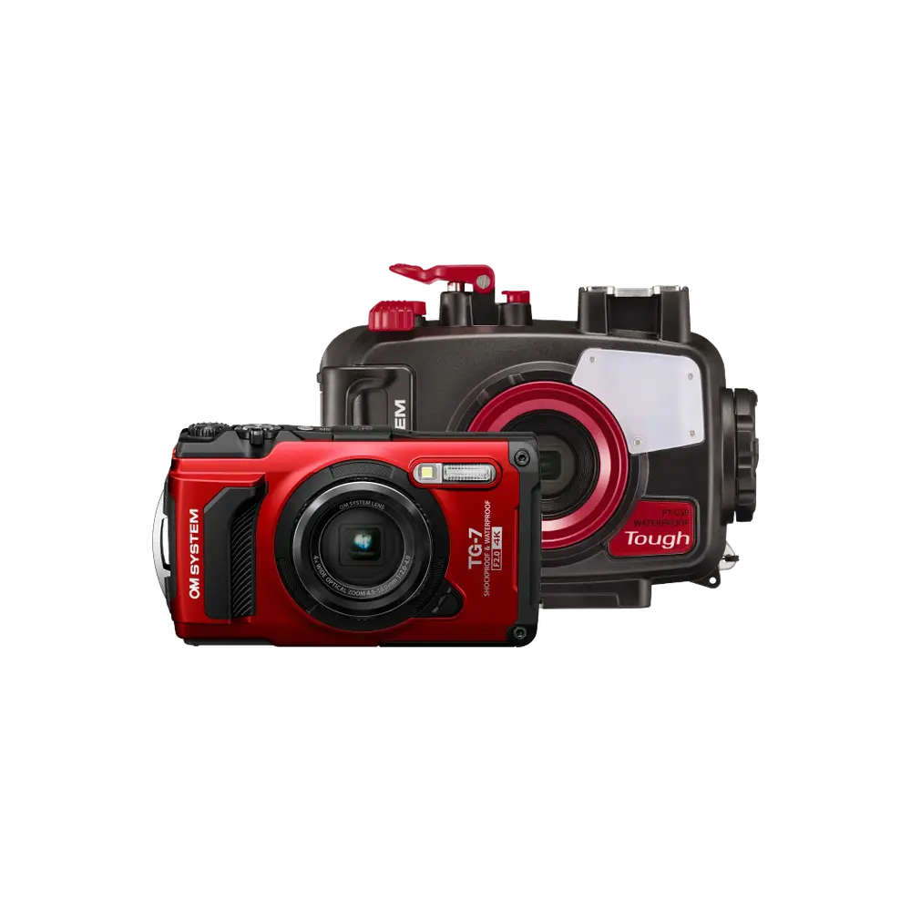 OM TG7 Waterproof Camera & Housing Package